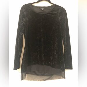 Simply Vera by Vera Wang black velvet top with tulle detail